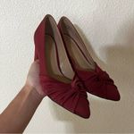 Naturalizer  Helena red satin pointy pointed toe thick block heels 6.5W Photo 0