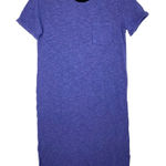 Jessica Simpson Jessica‎ Simpson Woman's Blue Stretch Trapeze Shirts Dress Medium Pocket Comfy Photo 0