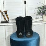 BEARPAW  Black Suede Boots Wool Lining Size 8 Photo 3