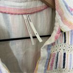 Anthropologie  Tiered Shirt Dress Textured Stripe Pastel Boho Womens Size XS Photo 5