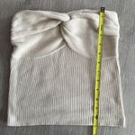 Fashion strapless cross front tube top lightweight knit Tan Size XS Photo 8