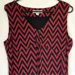 Laura Ashley  Black and Red Chevron Maxi Dress - Size: Large Photo 2