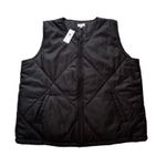 Socialite  Vest Black Quilted Front Zip Lightweight Boxy Puffer Plus Size 2X NEW Photo 12