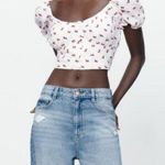 ZARA ✰embroidered cherry crop top from ✰ Photo 0