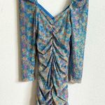 Saylor Lawren Pastel Colorful Sequin Ruched Bodycon Mini Dress Women's Small Photo 2