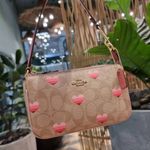Coach Nolita 19 In Signature Canvas With Stripe Heart Print CA796 Photo 0