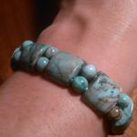 Green Matrix Jasper Tanker Plain Stretch Bracelet (Size 6 to 7 Inch) Photo 9