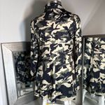 Source Unknown Elegant Black, cream, & green camouflage Long Sleeve Dress Photo 7