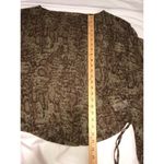 Michael Kors Caftan Top Tunic Size S/M Reptile Sheer Green Swim Cover Brown Ties Photo 6