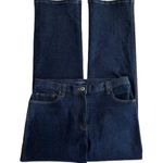 Ann Taylor Stretch Dark Wash Low Rise Straight Wide Leg Denim Jeans Size 8R Photo 8