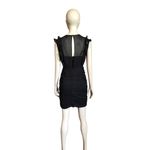 EXPRESS  Black Sheer Mini Dress with Ruffles Photo 3