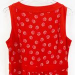 Red Sleeveless Floral Floor Length Maxi Dress Size L Photo 5