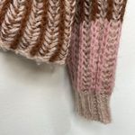 Democracy  Chunky Knit V Neck Striped Relaxed Fit Sweater Pullover size XL Photo 3