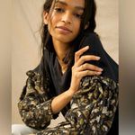 Anthropologie | Let Me Be Sydney Puff Sleeve Top Black Motif | XSP Photo 0