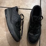 New Balance  550 Black on Black Basketball Court Lifestyle Sneaker Photo 1