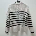 Philosophy  Republic Clothing White and Black Crew Neck Sweater Cable Knit size L Photo 1