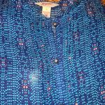 Arizona Jeans Arizona Tank Top Y2K Blue and Peach Tribal Design Juniors size small Photo 2