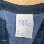 Stars Above Women's Blue Two-Toned Fleece Lounge Sweatshirt - XS - NWT Photo 2