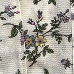 E & M  fitted sweetheart neckline button front floral puff sleeve crop top Size M Photo 5