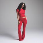 SKIMS  Foldover Pants in Red Size Small Photo 6