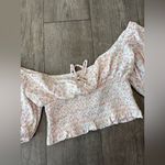 Charlie Holiday  Pink Floral Smocked Blouse Photo 5