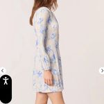 Maje Long Sleeve Dress in Blue and Cream Size 40 (US 12) Photo 1