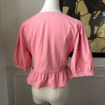 NWT The Good Jane Kaia Bubble Gum Crop Peplum S Pink Photo 7