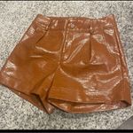 superdown  Revolve Brown Nude Tan Snakeskin Leather party shorts Photo 1