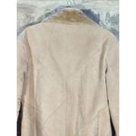 London Fog Vintage Suede Coat Woman's Large Tan Faux Fur Lined Collegiate Photo 5