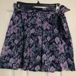 Old Navy paper bag ruffle abstract floral skirt women’s size 2 with belt Photo 2