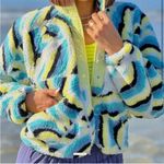 FREE PEOPLE ROCKY RIDGE JACKET‎ BLUE RAINBOW COMBO Photo 0