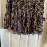 Elle  Grey/Purple Floral Print Midi High-low Skirt Size 8 Photo 5