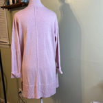 J.Jill open front longline large safety pin cotton wool silk cardigan Photo 6