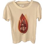 Current/Elliott Current Elliott Off White Feel the Heat Women’s Off White Tee Shirt Size Small Photo 0