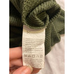 SheIn Cozy Waffle Knit Henley Pullover  XS Army Green Photo 3