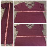 Yelete  Criss Cross Back TShirt Dress Swing Athletic VNeck Purple S Photo 8