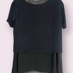 Piazza Italia Twist Back Black Blouse Small Photo 0