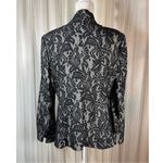 Dress Barn  Collection Floral Lace Overlay Shawl Lapel Blazer Jacket Black Photo 2