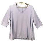 Denim And Co Womens Tunic Shirt Size 3X Oversized Loose Comfy Breathable Classic Blue Photo 0