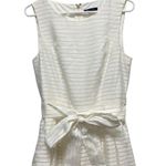 Tommy Hilfiger White Dress Sleeveless Striped Belted Fit & Flare Size 10 Photo 1