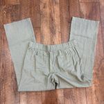 Happily Grey Womens Medium Taupe Linen Blend Utility Pants Comfort Waist Trouser Tan Photo 3
