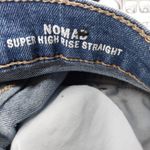 Nicole Miller  Nomad Super High Rise Straight Blue Distressed Jeans Photo 13