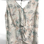 Maurice's Maurice’s White Floral Tank Top Blouse- Size Large Photo 0