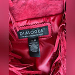 Dialogue RARE  Washable Leather Fully Lined Jacket w/ Fringe RED sz Medium Photo 1