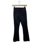 Mother Jeans The Weekender Fray Flare Jean Thunder Road Size 23 Black Denim Photo 4
