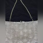 Beaded Evening Party Wedding White Handbag Purse Chain Strap Kiss Lock Closure Photo 10