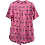 Farm Rio Cross Stitch Coconut Embroidered Pink Playsuit Romper Size Medium $255 Photo 4