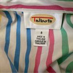 Talbots Vintage 90s  rainbow striped wrap Oxford top Photo 5