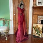 NWT DaVinci #9145 Satin Burgundy Gown ~ Bridesmaid / Black Tie / Evening Sz 10 Red Photo 5