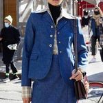 Tory Burch  Raw Denim Blazer Photo 0